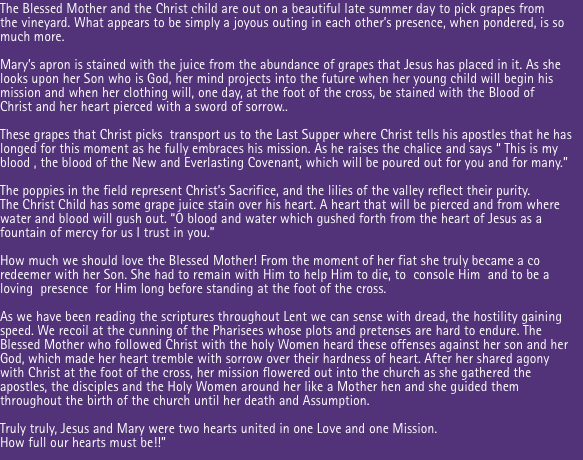 The Blessed Mother and the